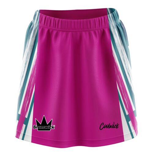 Stefanie Johnson Brunswick Teal Pink Paint CoolWick Bowling Skort