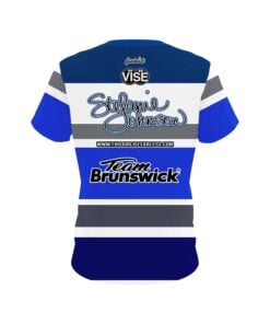Alternative view of Stefanie Johnson Brunswick Blue Stripes CoolWick Bowling Jersey