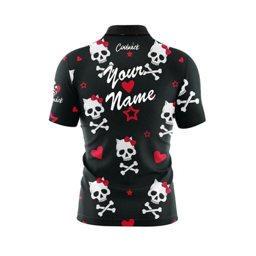 Gothic Valentines Fast Track CoolWick Bowling Jersey - Image 3