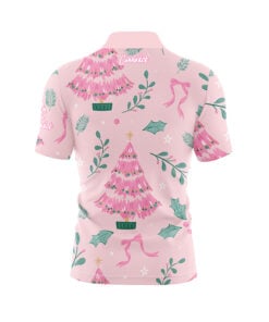 Alternative view of Pink Christmas Fast Track CoolWick Bowling Jersey