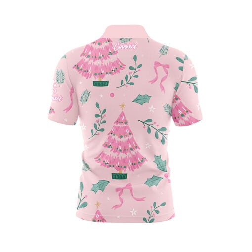 Pink Christmas Fast Track CoolWick Bowling Jersey - Image 2