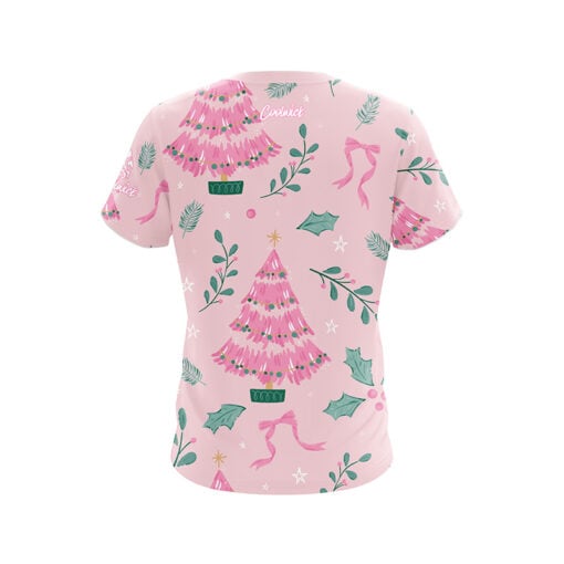 Pink Christmas CoolWick Bowling Jersey - Image 2