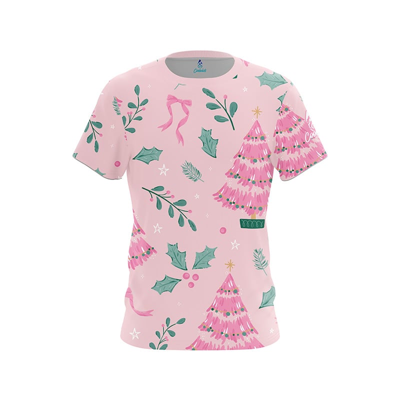 Pink Christmas CoolWick Bowling Jersey