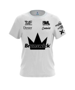 Stefanie Johnson Brunswick White Black CoolWick Bowling Jersey