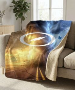 Storm Lightning Tornado Sherpa Lined Throw Blanket