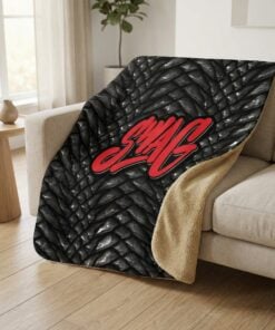 SWAG Dragon Scales Sherpa Lined Throw Blanket