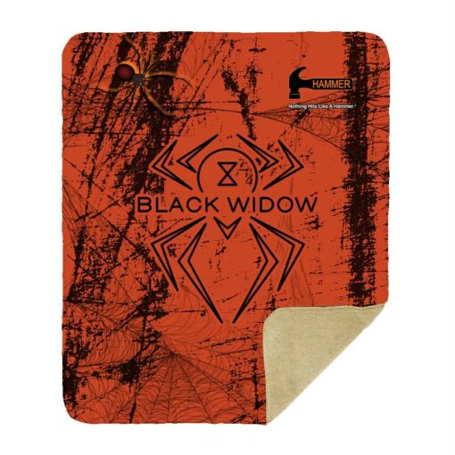 Hammer Black Widow 3.0 Grunge Sherpa Lined Throw Blanket - Image 2