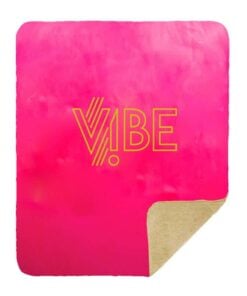 Alternative view of Hammer Bubblegum VIBE Sherpa Lined Throw Blanket