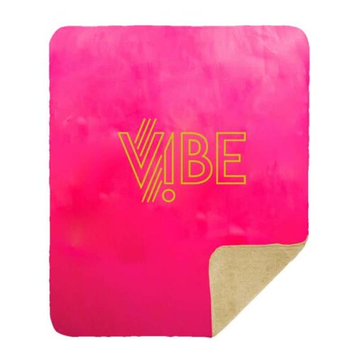 Hammer Bubblegum VIBE Sherpa Lined Throw Blanket - Image 2