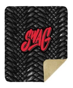 Alternative view of SWAG Dragon Scales Sherpa Lined Throw Blanket