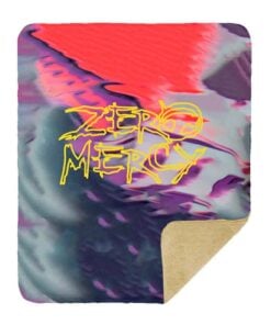Alternative view of Hammer Zero Mercy Solid Sherpa Lined Throw Blanket