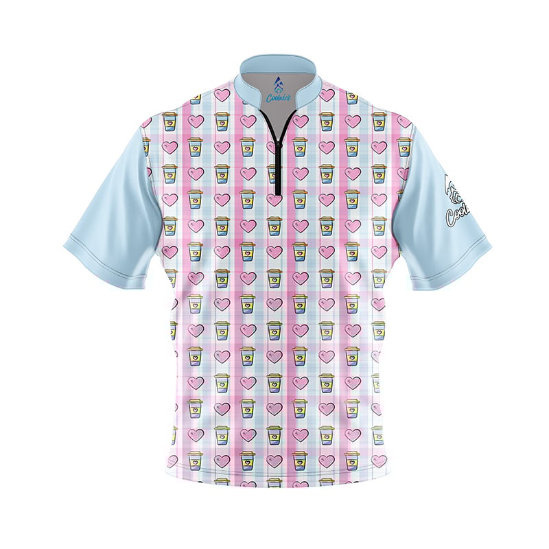Coffee Cups Are Blue Fast Track CoolWick Bowling Jersey