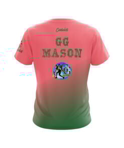 Alternative view of Gazmine "GG" Mason Blush Pink Forest Green CoolWick Bowling Jersey
