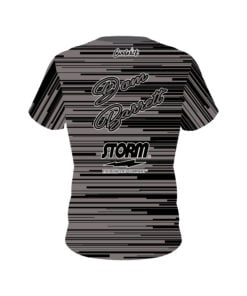 Alternative view of Storm Dom Barrett Grey Black Lines CoolWick Bowling Jersey