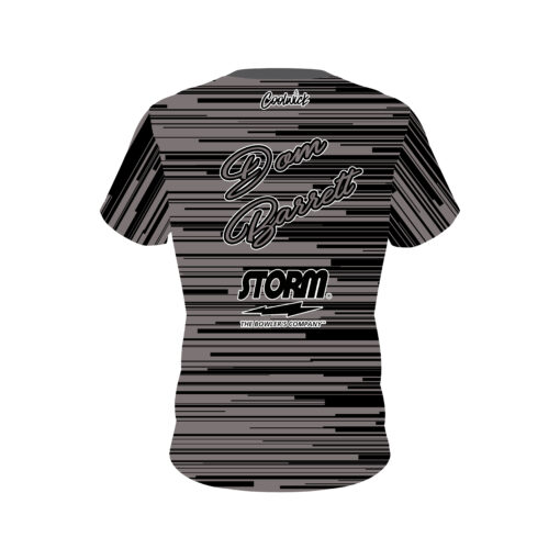 Storm Dom Barrett Grey Black Lines CoolWick Bowling Jersey - Image 2