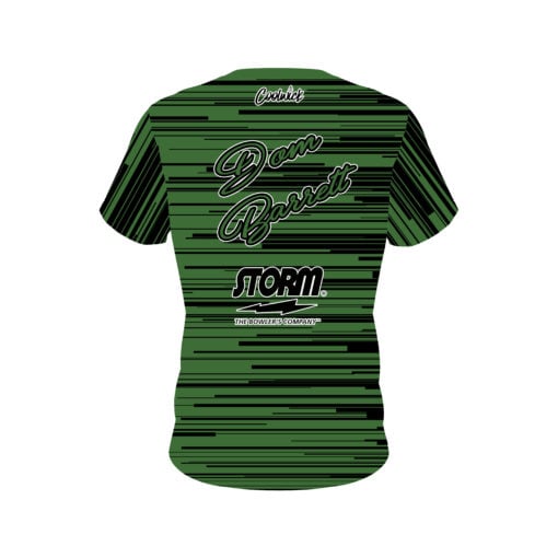 Storm Dom Barrett Green Black Lines CoolWick Bowling Jersey - Image 2
