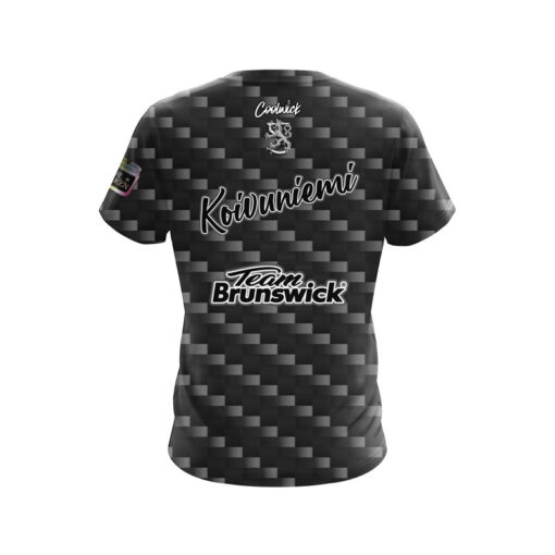 Brunswick Mika Koivuniemi Carbon Silver CoolWick Bowling Jersey - Image 2