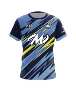 Motiv Brett Lloyd Blue Yellow Zig Zag CoolWick Bowling Jersey
