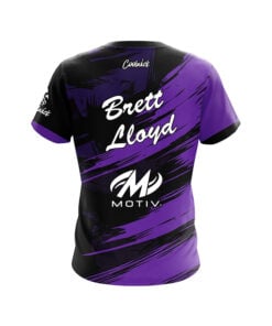 Alternative view of Motiv Brett Lloyd Purple Brush CoolWick Bowling Jersey