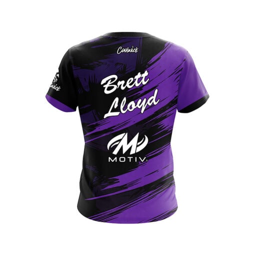 Motiv Brett Lloyd Purple Brush CoolWick Bowling Jersey - Image 2