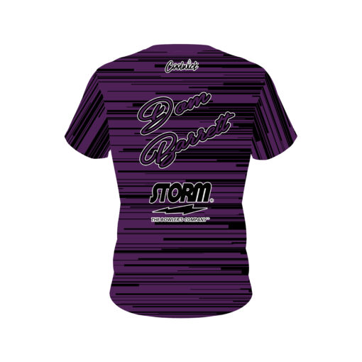 Storm Dom Barrett Plum Black Lines CoolWick Bowling Jersey - Image 2