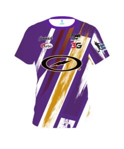 Storm Dom Barrett Purple Yellow Paint CoolWick Bowling Jersey