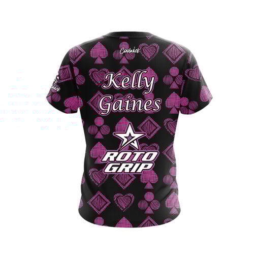 Roto Grip Kelly Gaines Pink Playing Cards CoolWick Bowling Jersey - Image 2