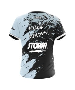 Alternative view of Storm Nicole Wilson Light Blue Black CoolWick Bowling Jersey