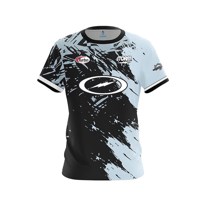 Storm Nicole Wilson Light Blue Black CoolWick Bowling Jersey