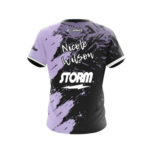 Storm Nicole Wilson Purple Black CoolWick Bowling Jersey - Image 2