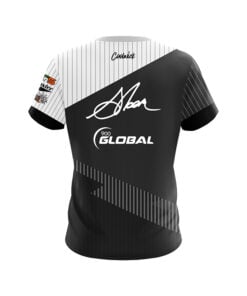 Alternative view of 900 Global Chris Sloan Black White Velocity CoolWick Bowling Jersey