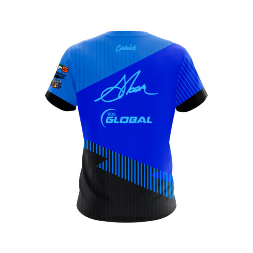 900 Global Chris Sloan Electric Blue Velocity CoolWick Bowling Jersey - Image 2