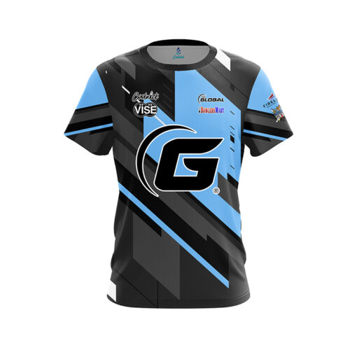 900 Global Chris Barnes Black Teal Mid Lane CoolWick Bowling Jersey