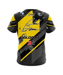 Alternative view of 900 Global Chris Barnes Black Yellow Mid Lane CoolWick Bowling Jersey