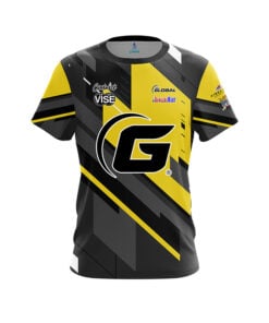 900 Global Chris Barnes Black Yellow Mid Lane CoolWick Bowling Jersey