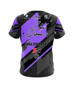 Alternative view of 900 Global Chris Barnes Black Purple Mid Lane CoolWick Bowling Jersey