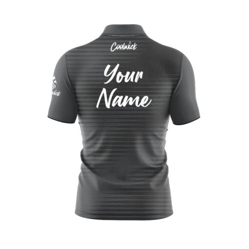 CoolWick Elite Arena Charcoal Sash Zip Jersey - Image 2