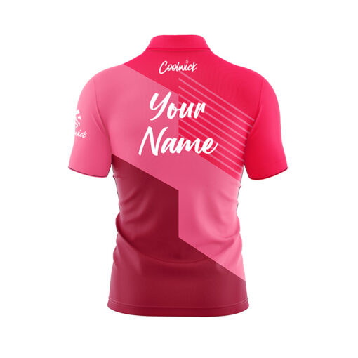 CoolWick Elite Force Pink Red Sash Zip Jersey - Image 2