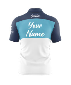 Alternative view of CoolWick Elite Union Navy Sash Zip Jersey