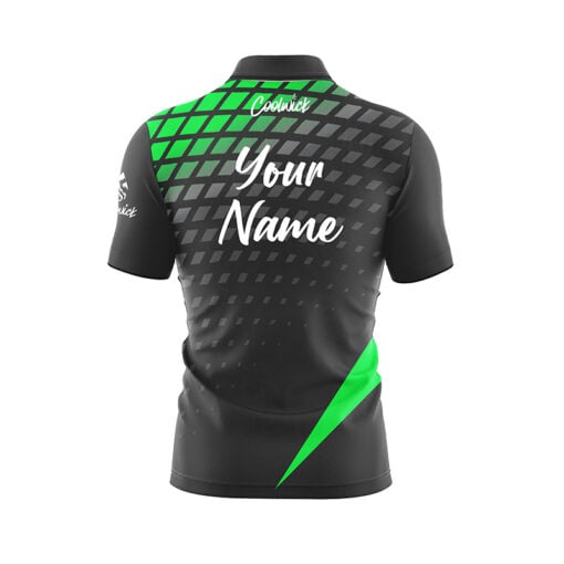 CoolWick Elite Verified Green Sash Zip Jersey - Image 2