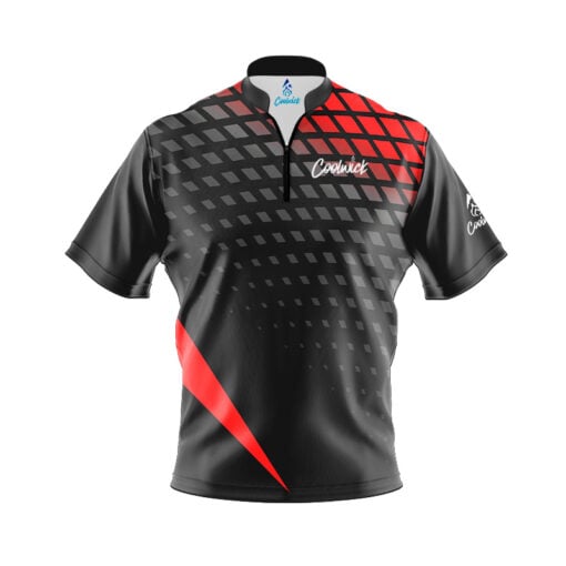 CoolWick Elite Verified Red Sash Zip Jersey