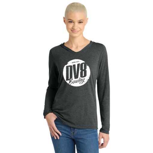 DV8 Women's Tri Blend Bowling Tee Hoodie - Image 5