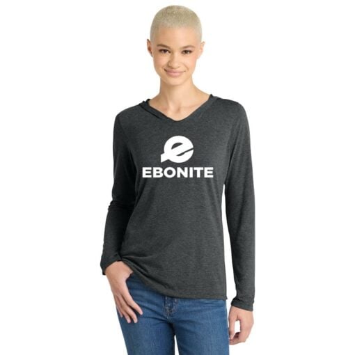 Ebonite Women's Tri Blend Bowling Tee Hoodie - Image 5