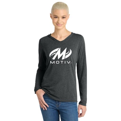Motiv Women's Tri Blend Bowling Tee Hoodie - Image 5