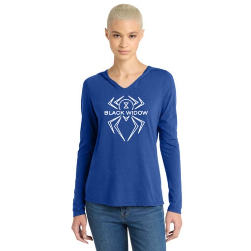 Hammer Black Widow Women's Tri Blend Bowling Tee Hoodie - Image 4