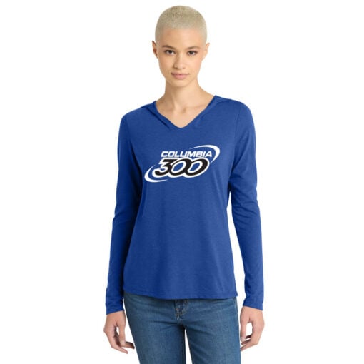 Columbia 300 Women's Tri Blend Bowling Tee Hoodie - Image 4
