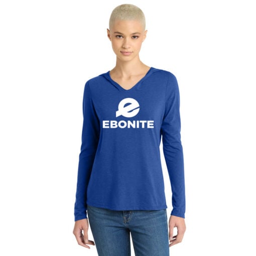Ebonite Women's Tri Blend Bowling Tee Hoodie - Image 4