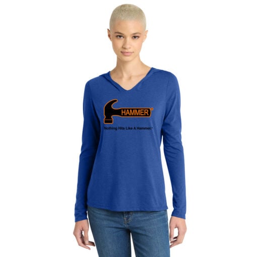 Hammer Women's Tri Blend Bowling Tee Hoodie - Image 4