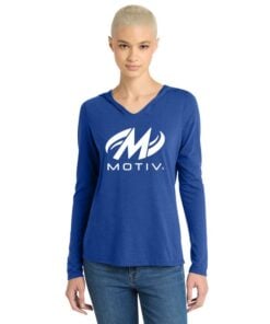 Motiv Women's Tri Blend Bowling Tee Hoodie