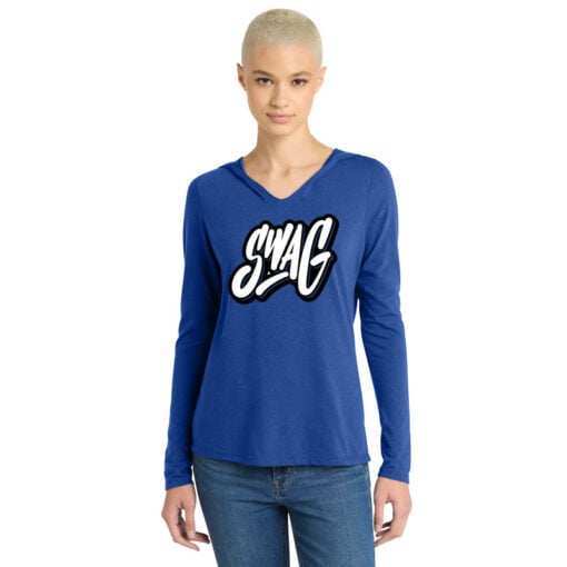 Swag Women's Tri Blend Bowling Tee Hoodie - Image 4